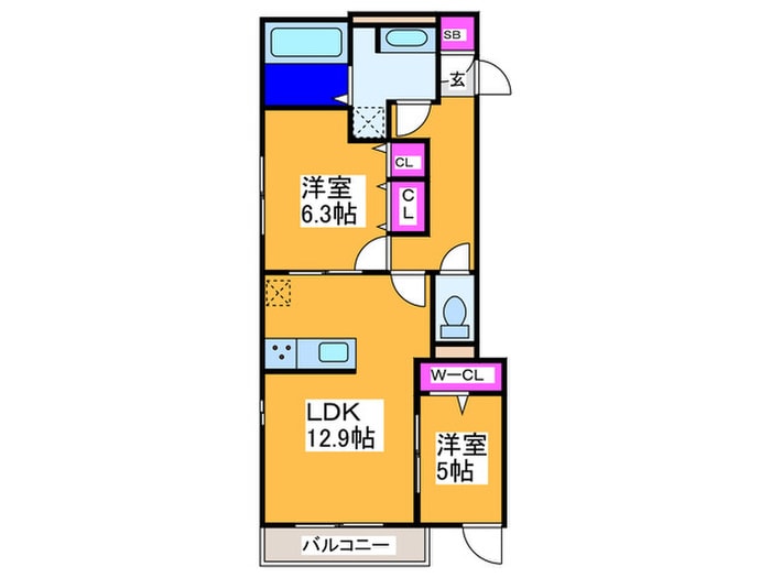 ロイズパレス中百舌鳥ＥＡＳＴの物件間取画像