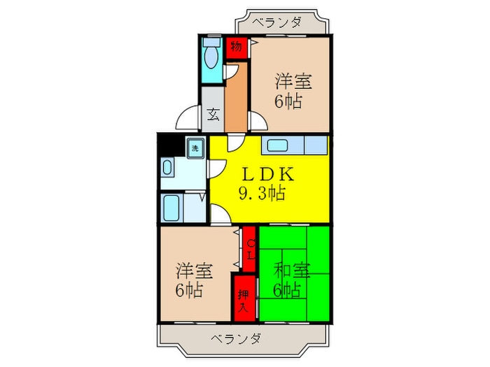 ﾊｲﾂ中村２ＮＤの物件間取画像