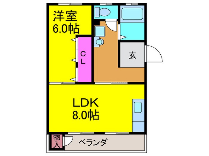 マンション東花園旧館の物件間取画像