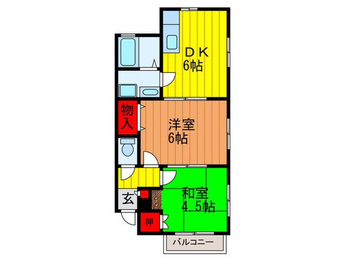 清流ハイツの物件間取画像