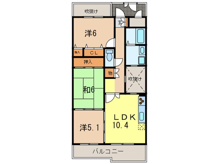 ＫＤＸﾚｼﾞﾃﾞﾝｽ夙川ヒルズ3番館の物件間取画像