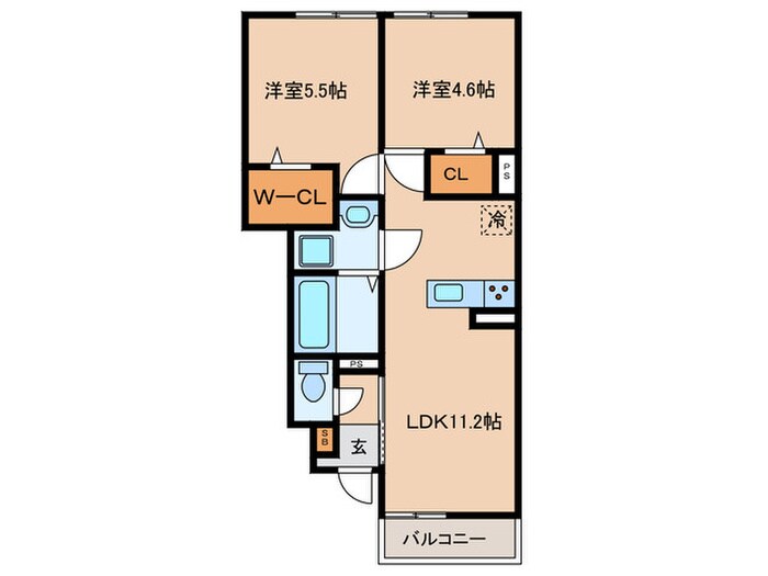 フラン瀬田　B棟の物件間取画像