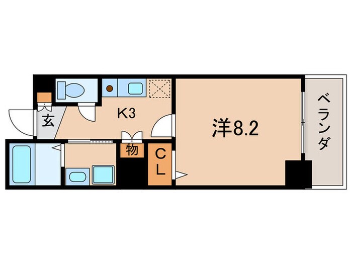 エスト堀川の物件間取画像