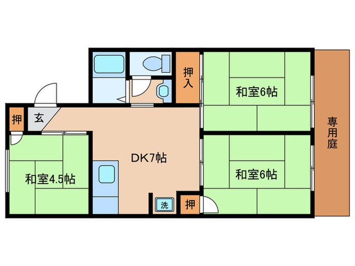 ティコハウス　Ａ棟の物件間取画像