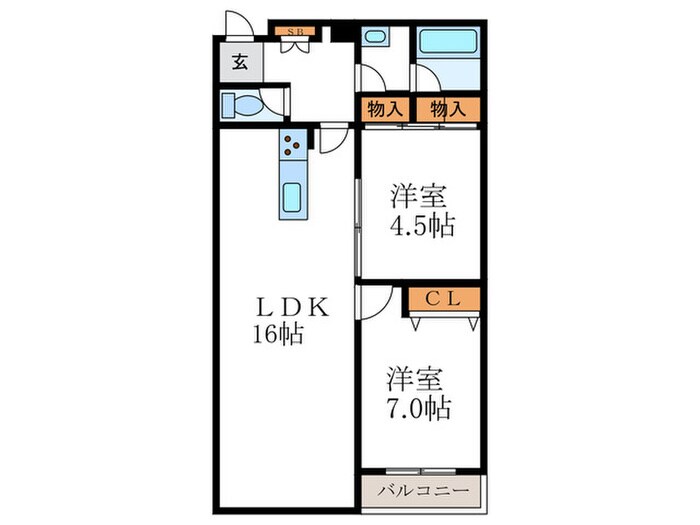 レヴィア北白川の物件間取画像