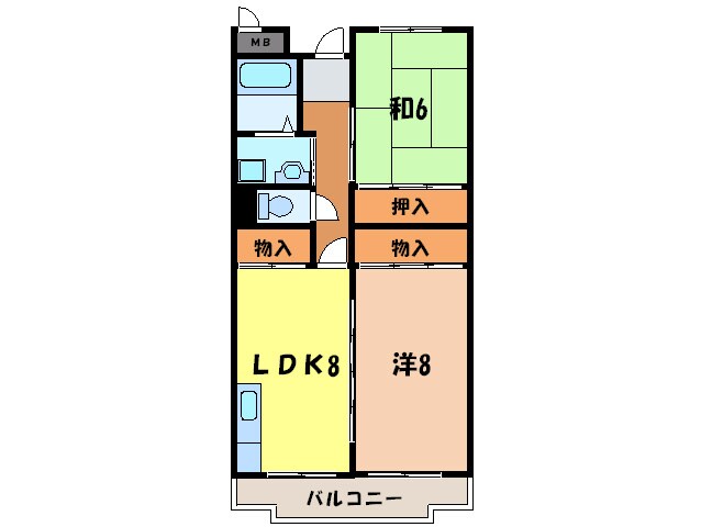 メゾン３桑原の物件間取画像