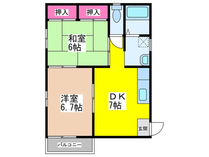 フェリスガ－デンの物件間取画像