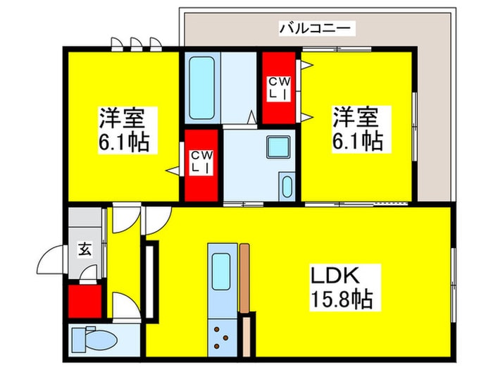 パサログランデ浜寺諏訪森Ⅱの物件間取画像