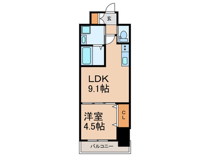 クローバーレジデンス川西の物件間取画像