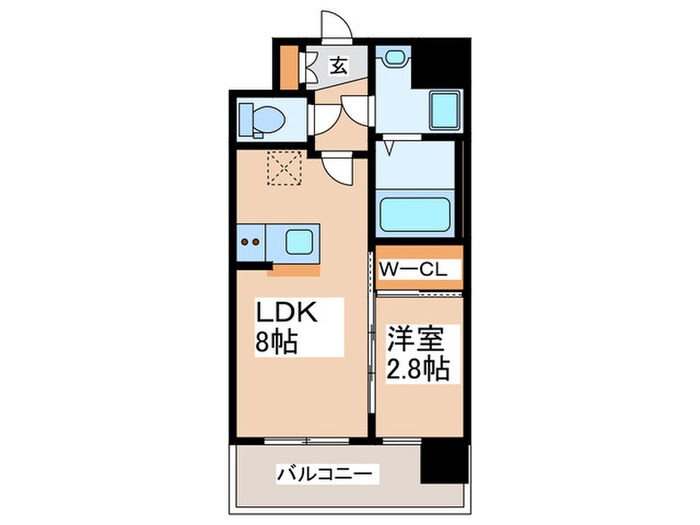 セレニテ難波ミラク弐番館の物件間取画像