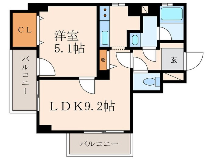 キャピトル尼崎駅前の物件間取画像