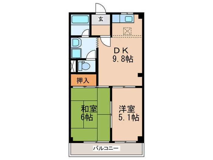 パレスさくらＢの物件間取画像