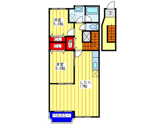 シャンドフル－ル１番館の物件間取画像