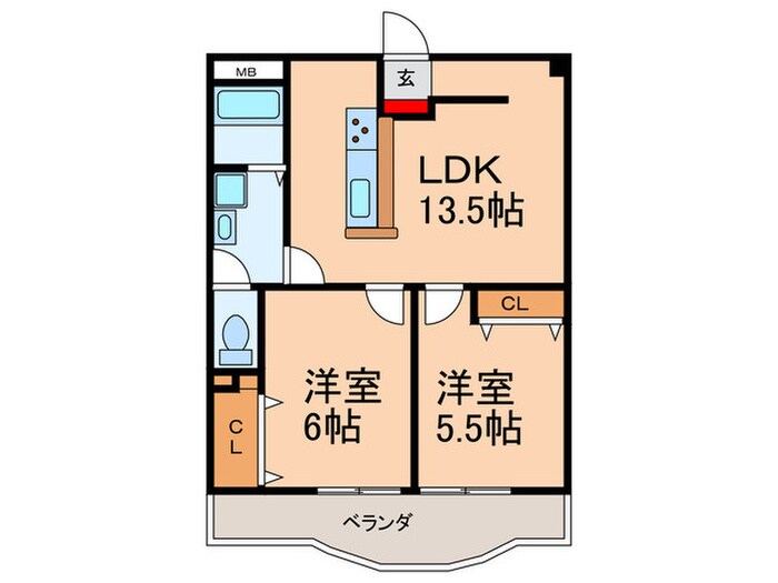 レジデンス松栄　1号棟の物件間取画像
