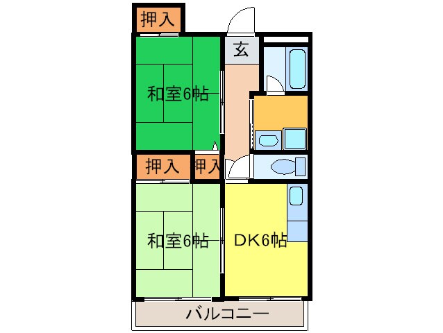 フレンズマンションの物件間取画像