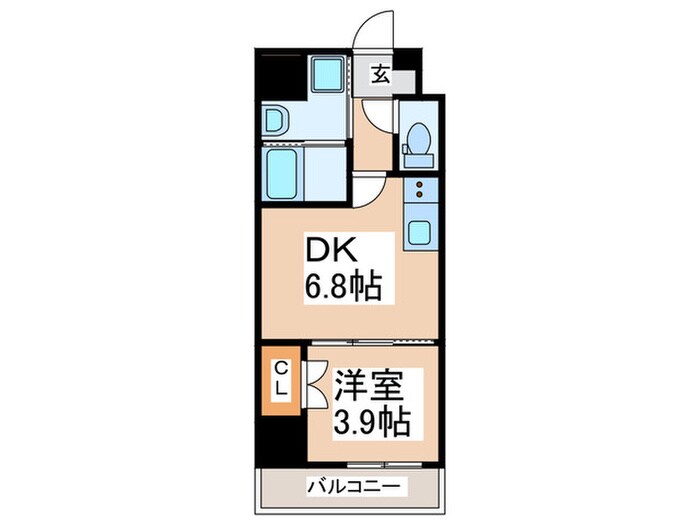 仮)ｸﾛｰﾊﾞｰ･ﾚｼﾞﾃﾞﾝｽ弁天町の物件間取画像