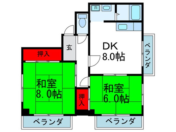 サンハイムの物件間取画像