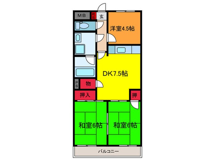 ボーリバージュ藤増の物件間取画像