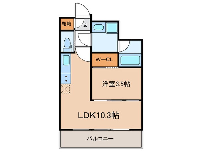 ﾌﾟﾚｼﾞｵ弁天町EUROの物件間取画像