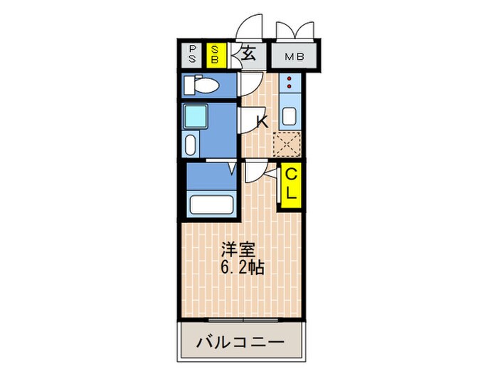 ｴｽﾘｰﾄﾞ神戸ｸﾞﾗﾝﾄﾞｰﾙ(1302)の物件間取画像