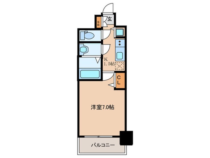 プレサンス水都ＯＫＡＷＡ(505)の物件間取画像