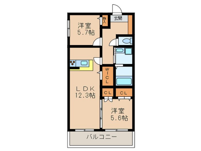 リゼ西宮仁川の物件間取画像