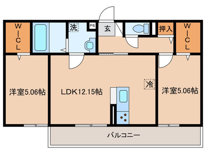 Ｗｅｓｔ　Ｐａｔｈ　Ⅰの物件間取画像