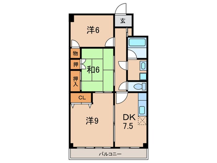 ウエストサイド武庫川の物件間取画像
