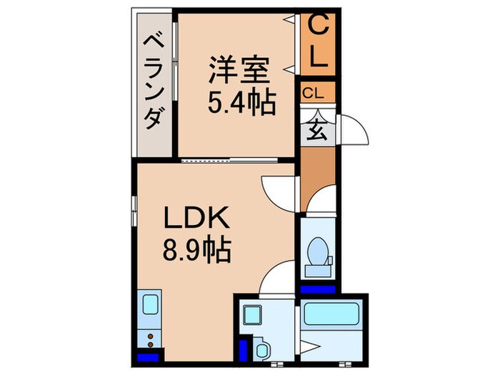 クリエオーレ出口の物件間取画像