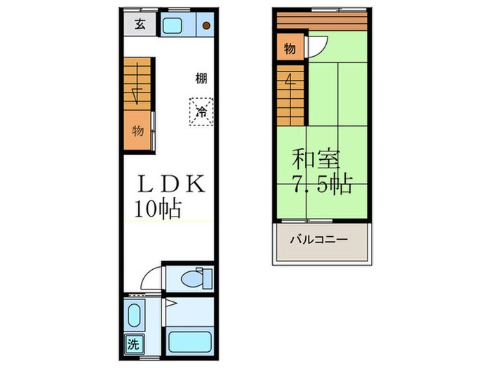 小笹様芝野町貸家の物件間取画像