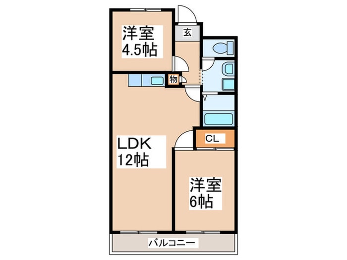 ヴィラスリ－スタ－鶴浜の物件間取画像