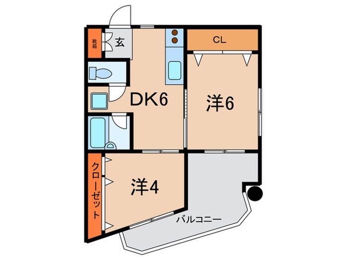 ＫＳ　ＣＯＵＲＴの物件間取画像