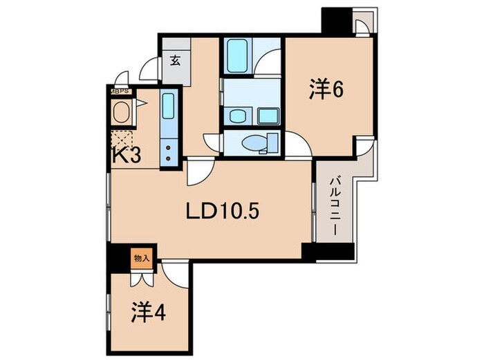 芦屋打出アーバンライフ(1009)の物件間取画像