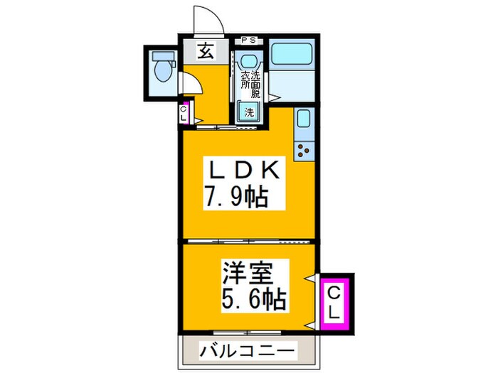 クリエオーレ高井田西の物件間取画像