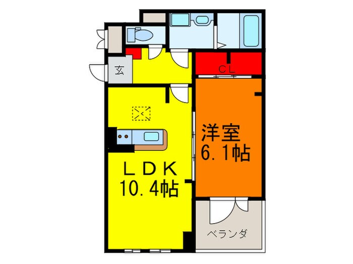 ヴァレンティア若江本町の物件間取画像