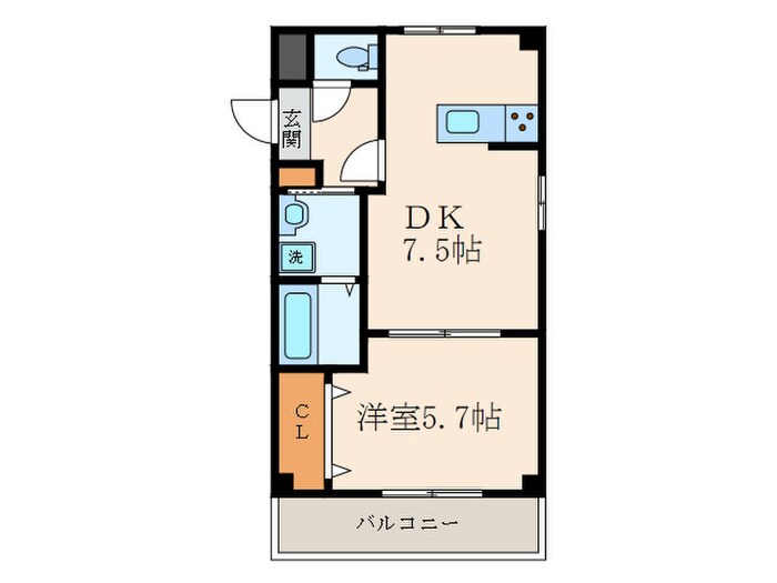シロハイヌ西難波の物件間取画像