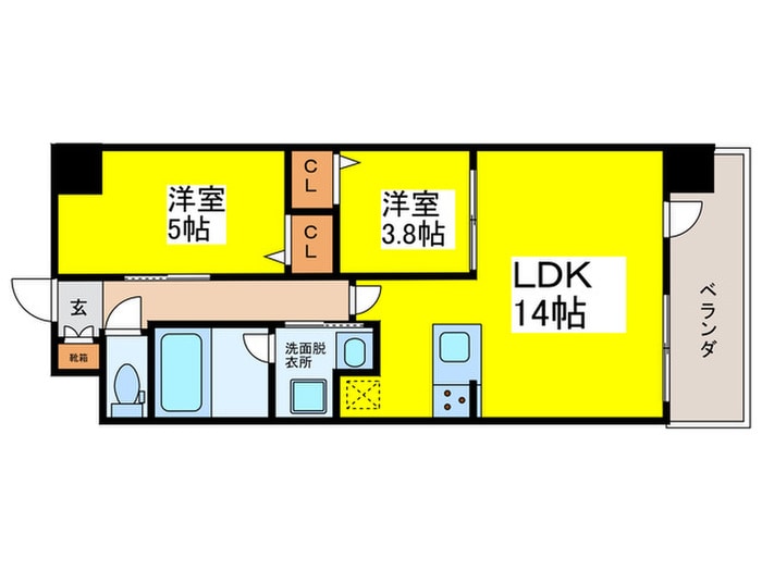 カウニス丸山通の物件間取画像