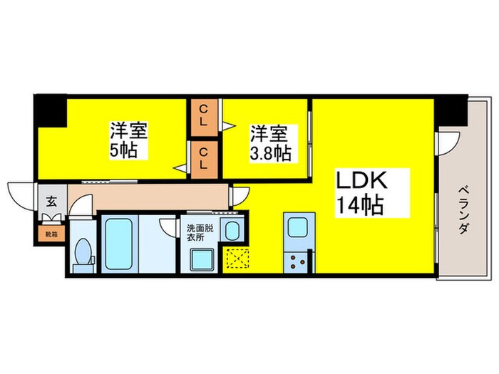 カウニス丸山通の物件間取画像