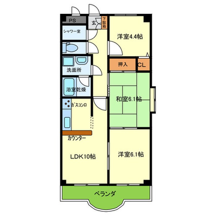 サンセール宝塚の物件間取画像
