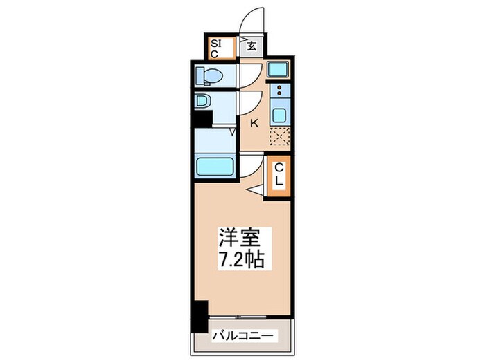 ﾌﾟﾚｻﾝｽ大国町ﾗｳﾞｪﾆｰﾙ（503）の物件間取画像