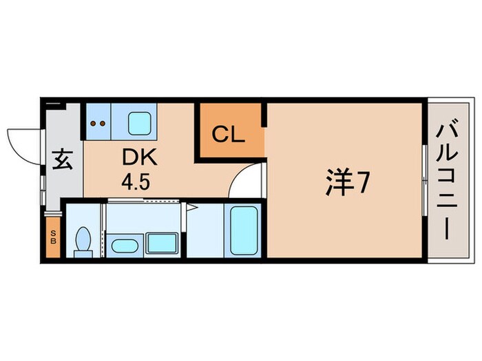 コーポ西武庫の物件間取画像