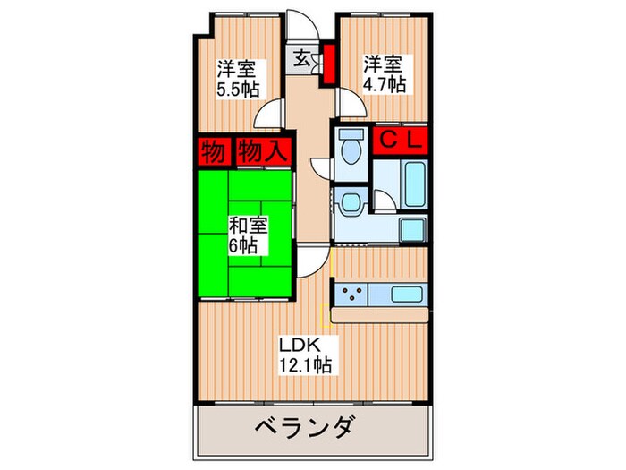 グラン・コート寝屋川Ⅱ(902)の物件間取画像