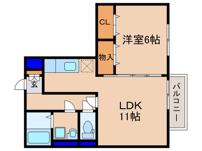 リビングタウン瀬田Ａ棟の物件間取画像