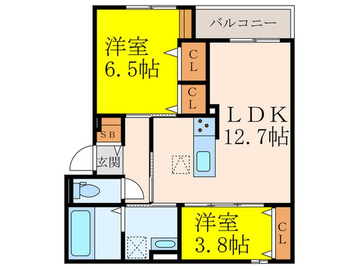 グランドール垂水の物件間取画像