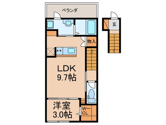 アヴァロン富田の物件間取画像