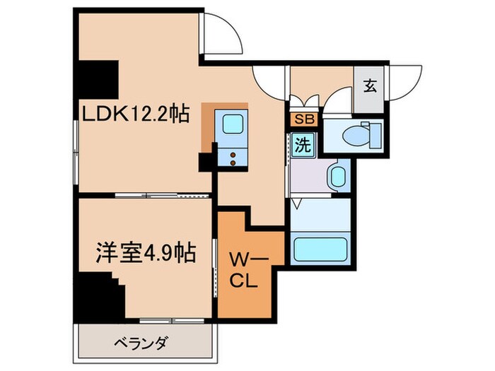 ﾌｧｽﾃｰﾄ京都堀川ｽｸｴｱ（804）の物件間取画像