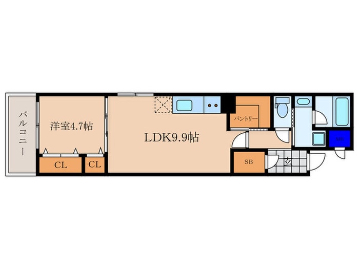 ベラジオ雅び京都烏丸西（503）の物件間取画像