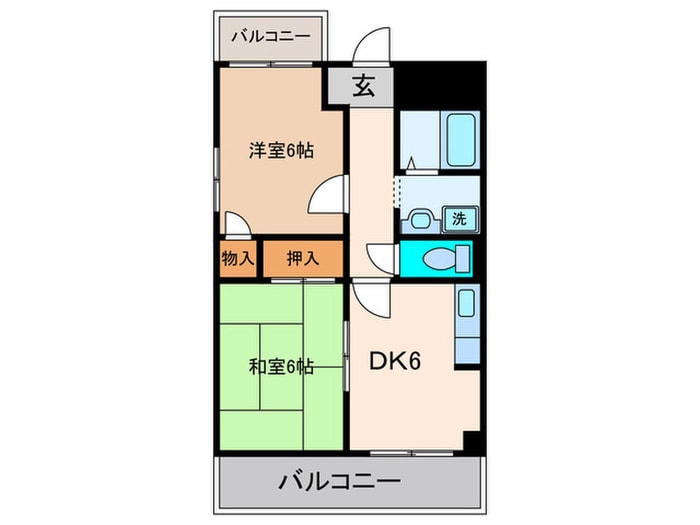 第２白鳥ﾏﾝｼｮﾝの物件間取画像