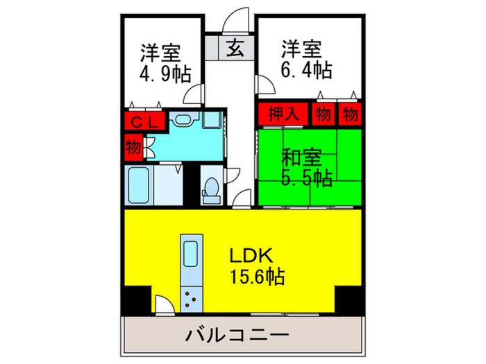 ウイング旭ヶ丘の物件間取画像