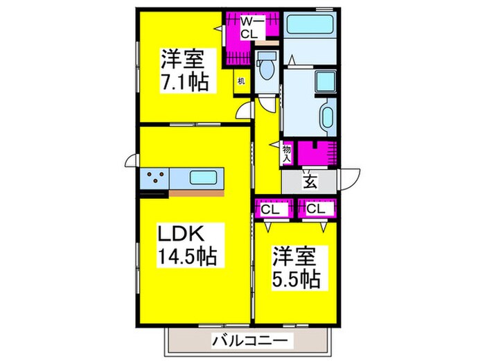 ヒロ　グランデの物件間取画像